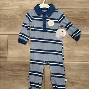 Blue Striped Milkberry Footie